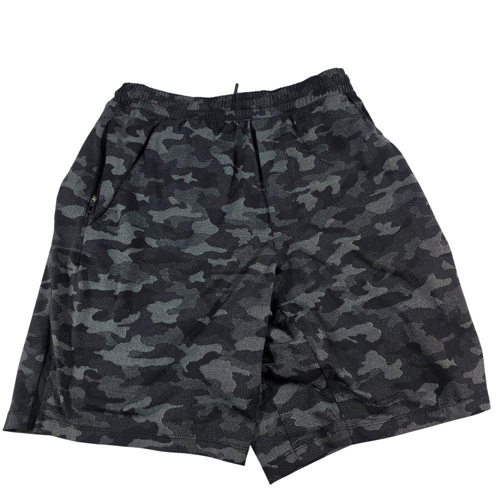 Lululemon Pace Breaker Lined Shorts Mens Medium Grey Black Camo M7ANFS